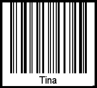 Interpretation von Tina als Barcode