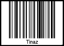 Der Voname Tinaz als Barcode und QR-Code