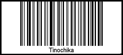 Der Voname Tinochika als Barcode und QR-Code
