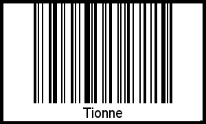 Interpretation von Tionne als Barcode