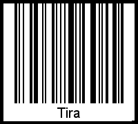 Barcode des Vornamen Tira