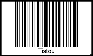 Barcode des Vornamen Tistou