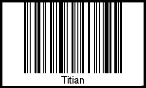 Barcode des Vornamen Titian