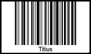 Barcode des Vornamen Titius