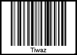 Tiwaz als Barcode und QR-Code