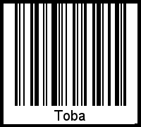 Barcode des Vornamen Toba