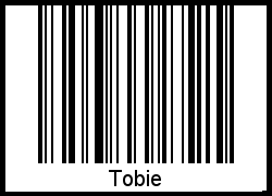 Der Voname Tobie als Barcode und QR-Code