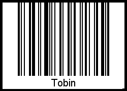 Barcode des Vornamen Tobin