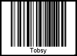 Interpretation von Tobsy als Barcode