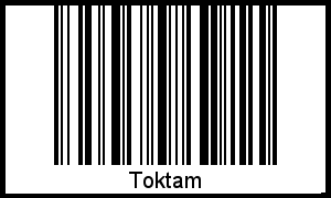 Interpretation von Toktam als Barcode