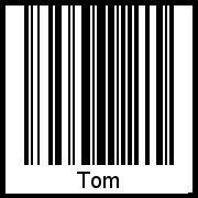 Tom als Barcode und QR-Code