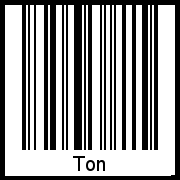 Barcode des Vornamen Ton