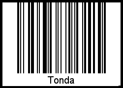 Barcode des Vornamen Tonda