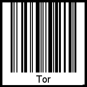 Der Voname Tor als Barcode und QR-Code