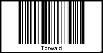 Der Voname Torwald als Barcode und QR-Code