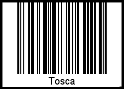 Der Voname Tosca als Barcode und QR-Code