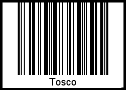 Der Voname Tosco als Barcode und QR-Code