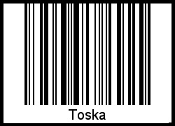 Barcode des Vornamen Toska