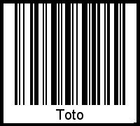 Der Voname Toto als Barcode und QR-Code