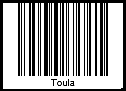 Barcode des Vornamen Toula