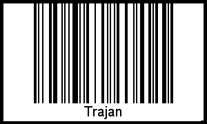 Trajan als Barcode und QR-Code