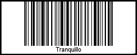 Interpretation von Tranquillo als Barcode