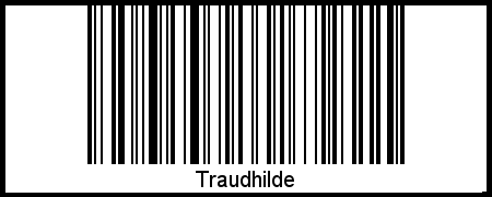 Traudhilde als Barcode und QR-Code
