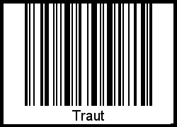 Der Voname Traut als Barcode und QR-Code