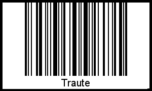 Interpretation von Traute als Barcode