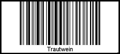 Der Voname Trautwein als Barcode und QR-Code