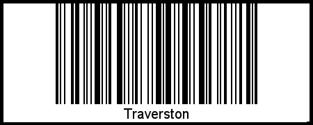 Traverston als Barcode und QR-Code