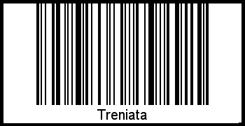 Barcode des Vornamen Treniata