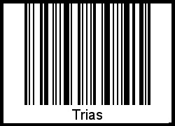 Der Voname Trias als Barcode und QR-Code