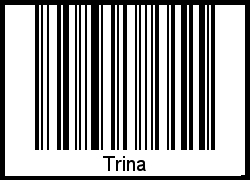 Barcode des Vornamen Trina