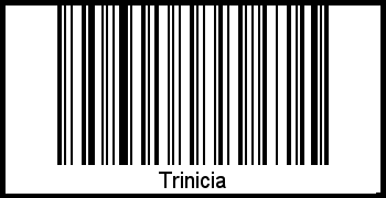 Der Voname Trinicia als Barcode und QR-Code