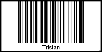 Der Voname Tristan als Barcode und QR-Code