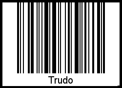 Barcode des Vornamen Trudo
