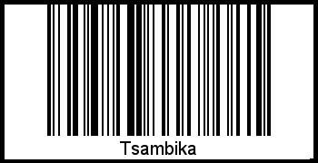 Barcode des Vornamen Tsambika