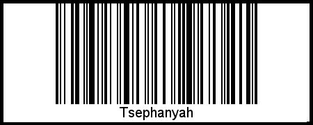 Barcode des Vornamen Tsephanyah