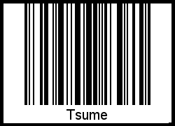 Der Voname Tsume als Barcode und QR-Code