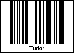 Tudor als Barcode und QR-Code