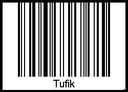 Barcode des Vornamen Tufik