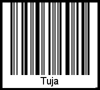 Der Voname Tuja als Barcode und QR-Code