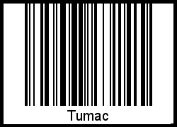 Barcode des Vornamen Tumac