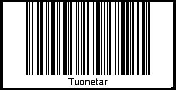 Der Voname Tuonetar als Barcode und QR-Code