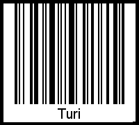 Der Voname Turi als Barcode und QR-Code