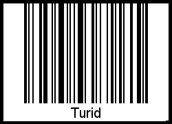 Der Voname Turid als Barcode und QR-Code