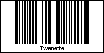 Der Voname Twenette als Barcode und QR-Code