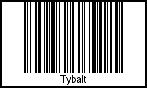 Barcode des Vornamen Tybalt