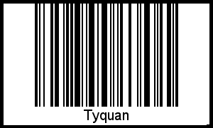Barcode des Vornamen Tyquan